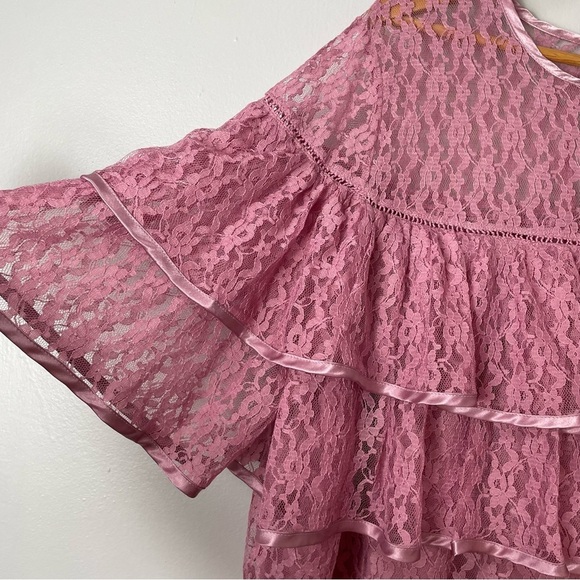 NWT Plus Size Tiered Lace Shirt 22W - Picture 5 of 9